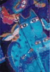 LLIBRETA BLUE CATS 6 BUTTERFLIES (LISO 130 X 180)